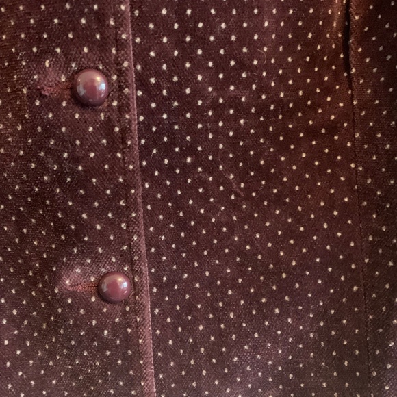 TanJay Burgundy Velvet Cropped Blazer - Picture 3 of 5
